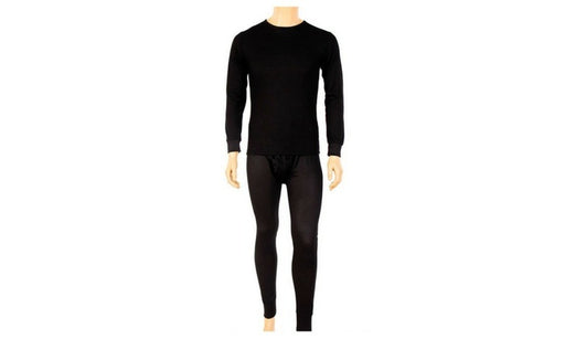 Knocker's Men's 2pc Long Thermal Underwear Set - BLACK