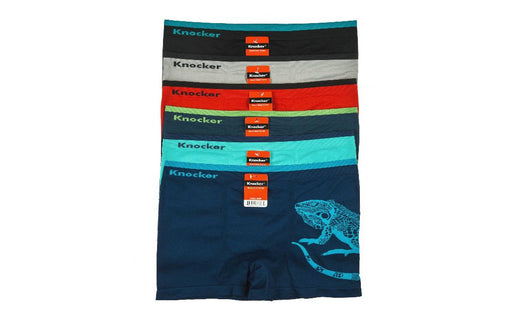 Knocker's Men Athletic Seamless Boxer Briefs (12 Pack) IGUANA