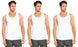 3-6 Packs Mens 100% Cotton Tank Top A-Shirt - Undershirt Ribbed Black