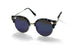 Blanca Women's Polarized Round Horned Rim Half Frame Sunglasses