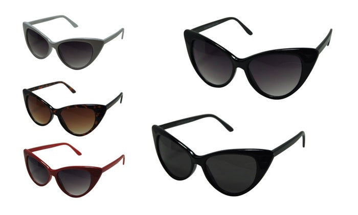 Blanca Women's Retro Oversized High Point Cat Eye Sunglasses 9498