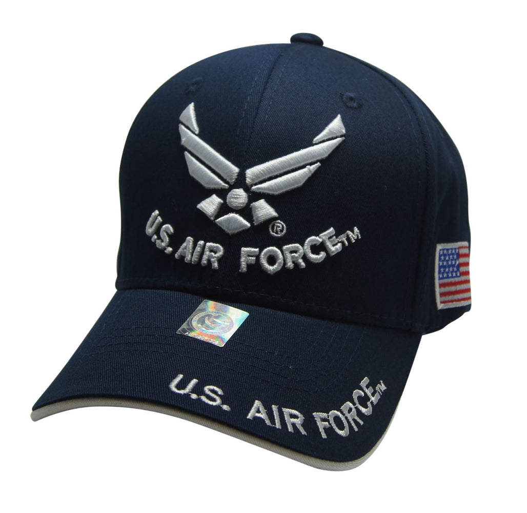 Official Licensed  U.S. AIRFORCE Cap/Hat Embroidered  NAVY/WHITE