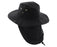 Boonie Bush Outdoor Fishing Hiking Hunting Boating Snap Brim with Flap BLACK
