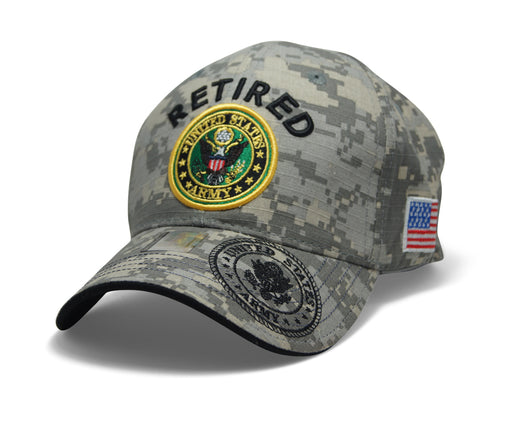 Official Licensed Military RETIRED U.S.ARMY Cap/Hat Embroidered Digi/Black