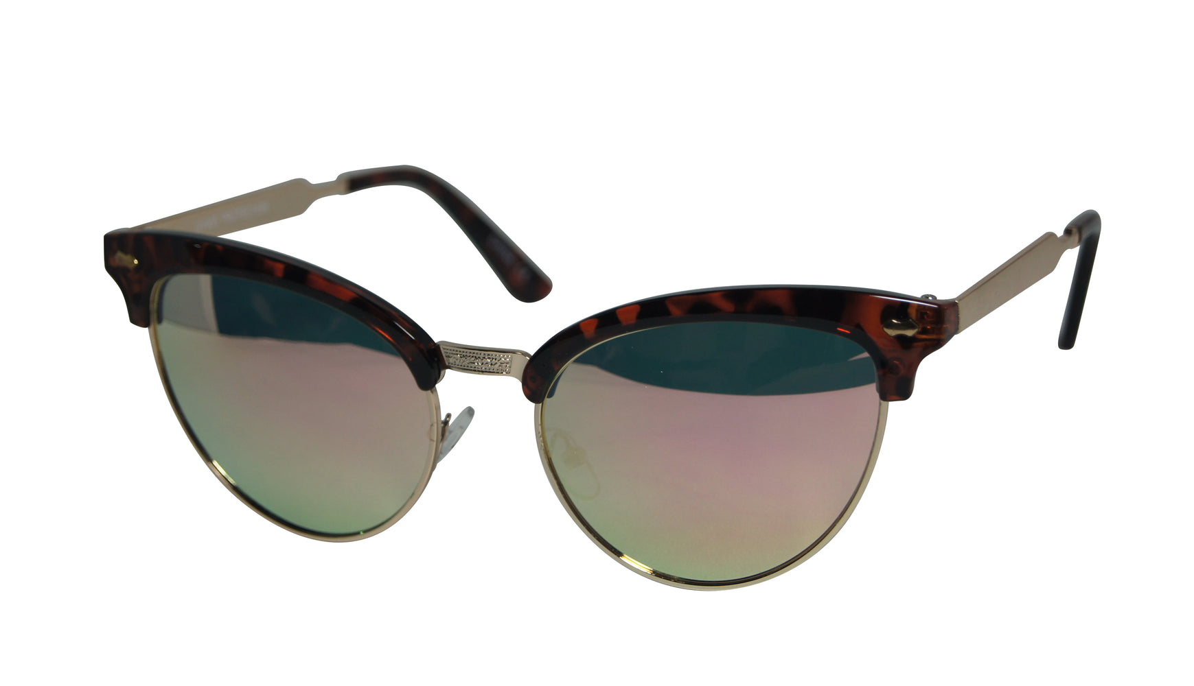 Online Shop for Blanca Half Frame Metal  Rim Mirrored Frame Cat Eye Sunglasses 