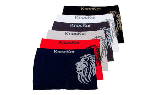Knocker's Men Athletic Seamless Boxer Briefs (12 Pack) LION