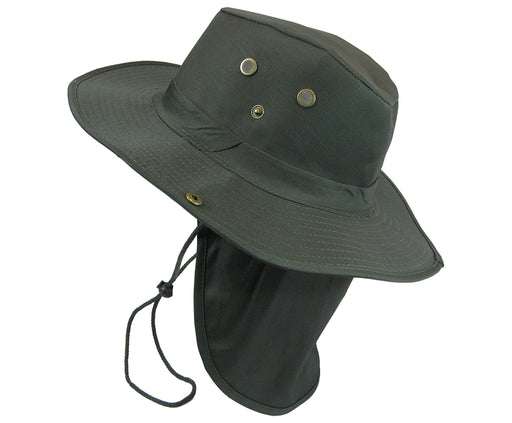 Boonie Bush Outdoor Fishing Hiking Hunting Boating Snap Brim with Flap OLIVE
