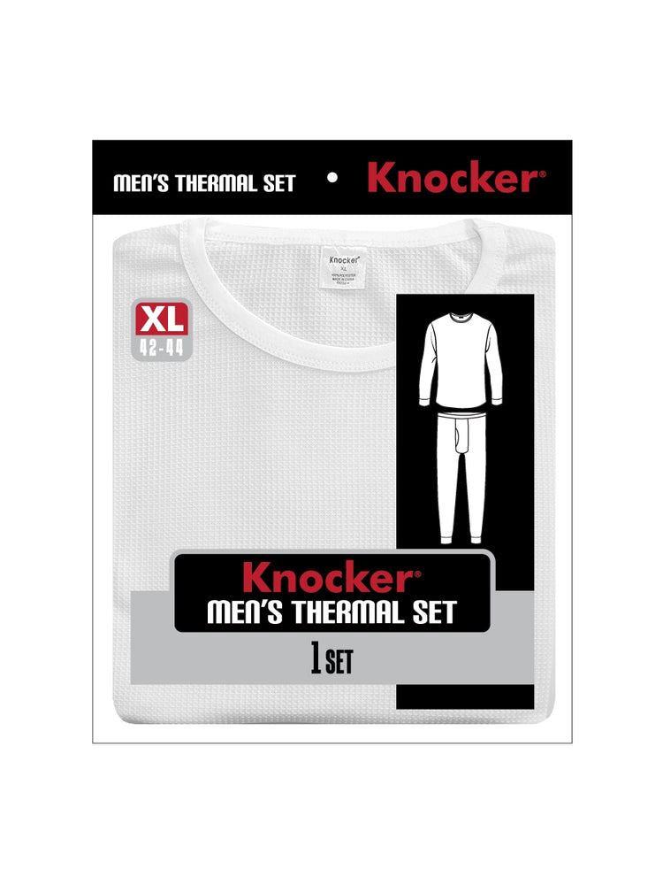 Knocker's Men's 2pc Long Thermal Underwear Set - WHITE