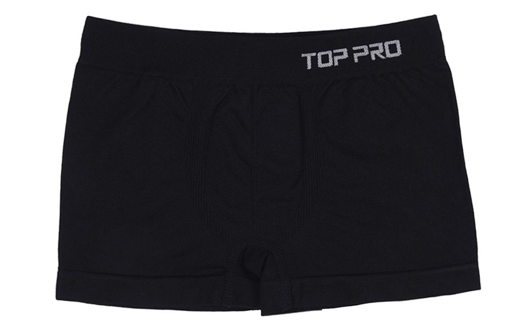 TOP PRO Boys Boxer Shorts Seamless Briefs Kids Soft Underwear (12 Pack) ALL BLACK