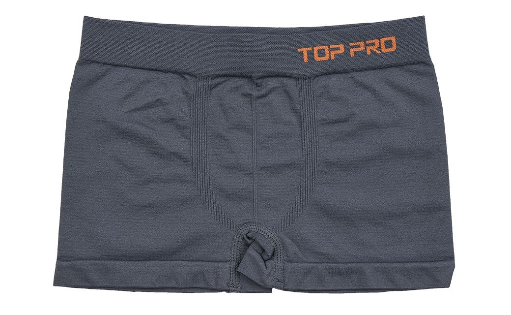 TOP PRO Boys Boxer Shorts Seamless Briefs Kids Soft Underwear (12 Pack) GREY