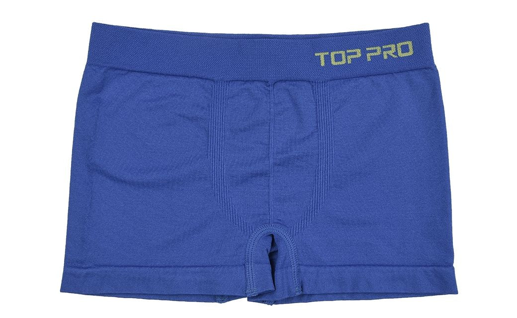 TOP PRO Boys Boxer Shorts Seamless Briefs Kids Soft Underwear (12 Pack) ROYAL BLUE