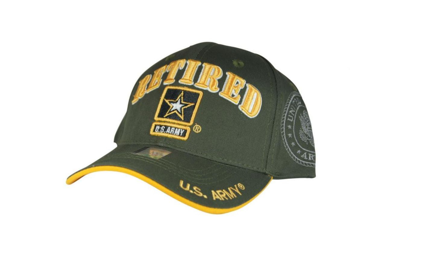 Official Licensed Military U.S.ARMY RETIRED Cap/Hat Embroidered Olive