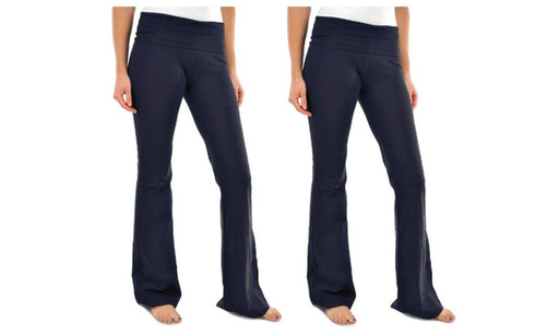 Women's Yoga Pant Blanca Boot cut Flared Navy Color (Pack of 2)