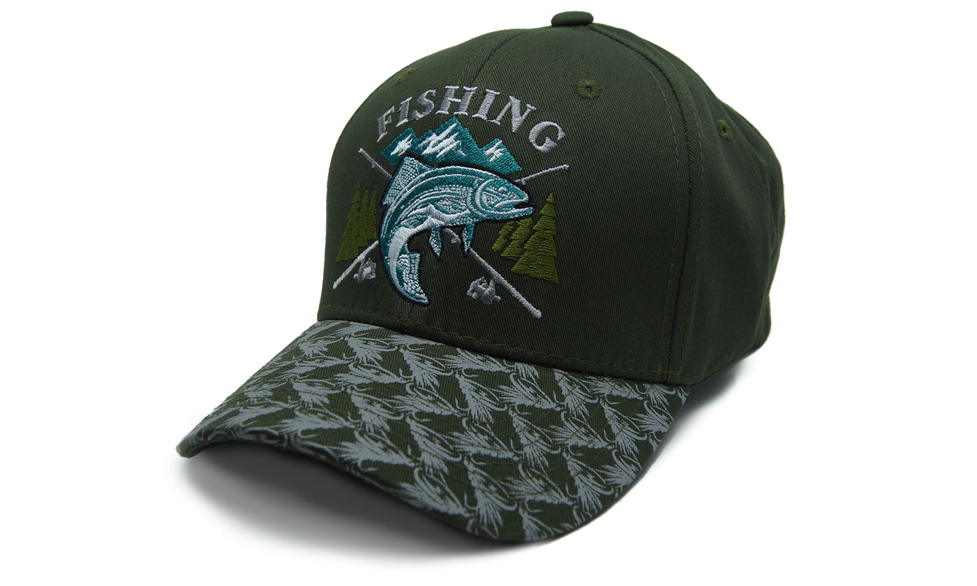 Fisherman's Famous Baseball Cap/Hat Adjustable Back 3D Embroidery "Fishing"